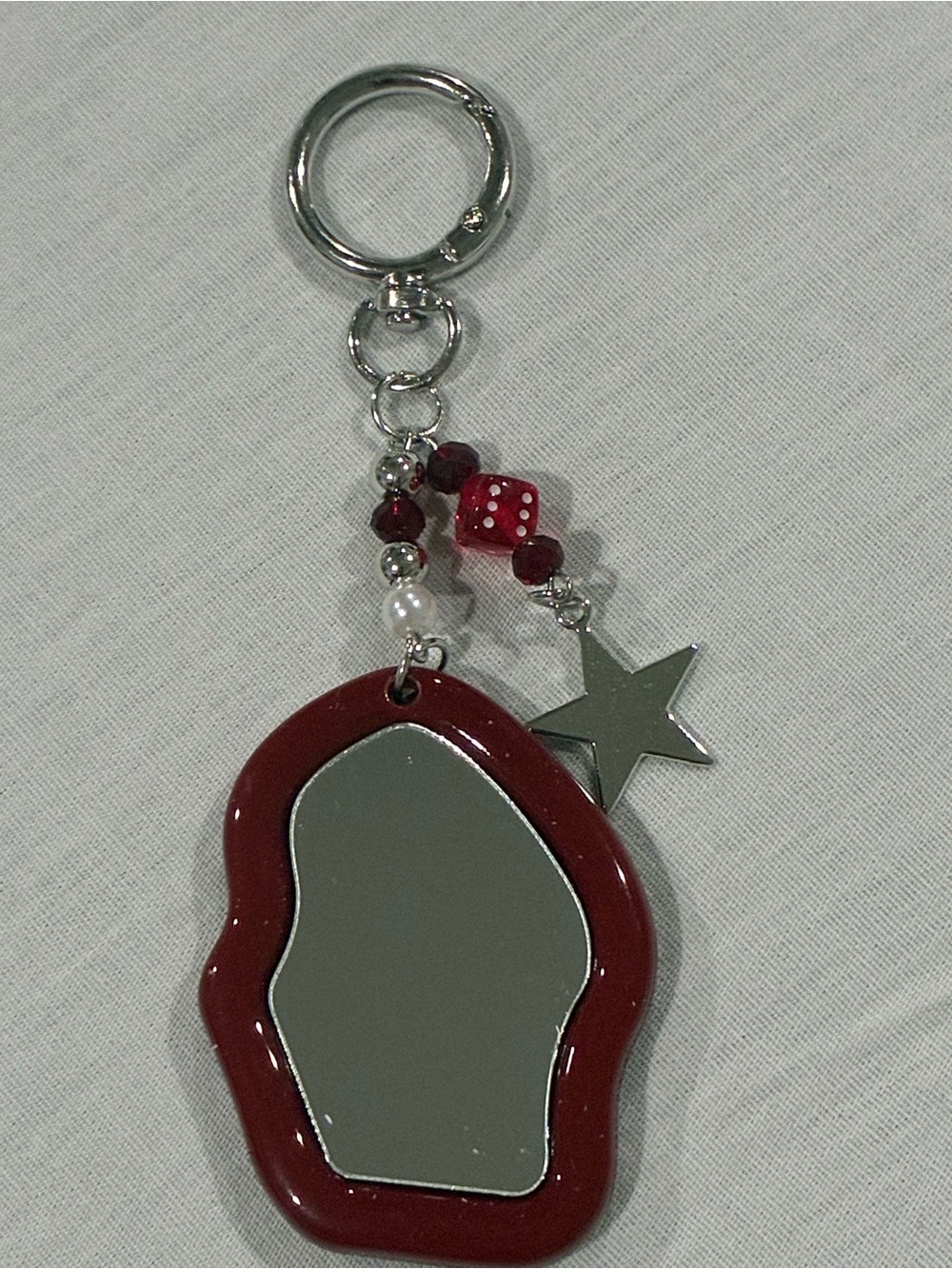Red Card Holder & Keychain Set - Picture 2 of 6